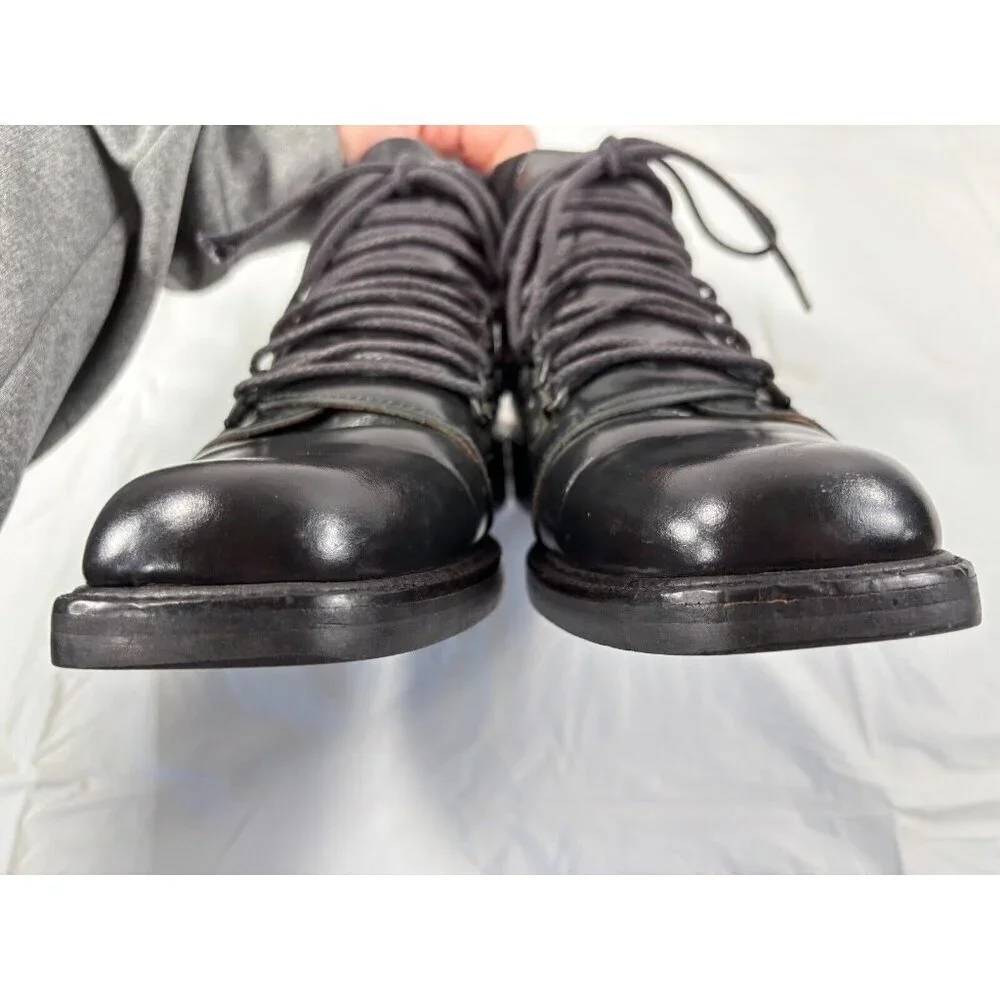 Gucci Black Leather Combat Lace Up Ankle Boots Women's Size 6 - Picture 9 of 16